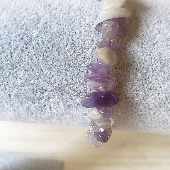 Natural Stone Bracelet, Amethyst, NYOT - Picture 2 of 2